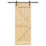 Puerta corredera con herrajes madera maciza de pino 80x210 cm en Puertas | Comprar online en Foru.es