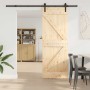 Puerta corredera con herrajes madera maciza de pino 70x210 cm en Puertas | Comprar online en Foru.es
