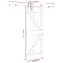 Puerta corredera con herrajes madera maciza de pino 70x210 cm en Puertas | Comprar online en Foru.es