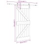 Puerta corredera con herrajes madera maciza de pino 80x210 cm en Puertas | Comprar online en Foru.es