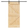 Puerta corredera con herrajes madera maciza de pino 90x210 cm en Puertas | Comprar online en Foru.es