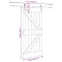 Puerta corredera con herrajes madera maciza de pino 90x210 cm en Puertas | Comprar online en Foru.es