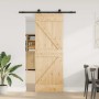 Puerta corredera con herrajes madera maciza de pino 70x210 cm en Puertas | Comprar online en Foru.es