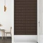 Wall panels 12 pcs brown synthetic leather 60x15 cm 1.08 m² by vidaXL, Wall covering - Ref: Foro24-343987, Price: 28,00 €, Di...