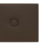 Paneles de pared 12 uds cuero sintético marrón 60x15 cm 1,08 m² de vidaXL, Recubrimiento de paredes - Ref: Foro24-343987, Pre...
