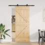 Puerta corredera con herrajes madera maciza de pino 85x210 cm en Puertas | Comprar online en Foru.es