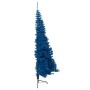 Medio árbol de Navidad artificial con soporte PVC azul 150 cm de vidaXL, Arboles de navidad - Ref: Foro24-344681, Precio: 25,...