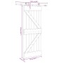 Puerta corredera con herrajes madera maciza de pino 85x210 cm en Puertas | Comprar online en Foru.es