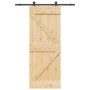 Puerta corredera con herrajes madera maciza de pino 80x210 cm en Puertas | Comprar online en Foru.es