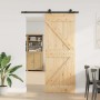 Puerta corredera con herrajes madera maciza de pino 80x210 cm en Puertas | Comprar online en Foru.es