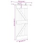Puerta corredera con herrajes madera maciza de pino 80x210 cm en Puertas | Comprar online en Foru.es