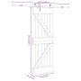 Puerta corredera con herrajes madera maciza de pino 70x210 cm en Puertas | Comprar online en Foru.es