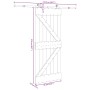 Puerta corredera con herrajes madera maciza de pino 85x210 cm en Puertas | Comprar online en Foru.es