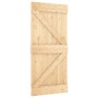Puerta corredera con herrajes madera maciza de pino 95x210 cm en Puertas | Comprar online en Foru.es