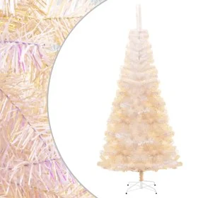 Árbol Navidad artificial puntas iridiscentes PVC blanco 210 cm de vidaXL, Arboles de navidad - Ref: Foro24-344636, Precio: 42...