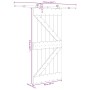 Puerta corredera con herrajes madera maciza de pino 95x210 cm en Puertas | Comprar online en Foru.es