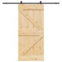 Puerta corredera con herrajes madera maciza de pino 80x210 cm en Puertas | Comprar online en Foru.es