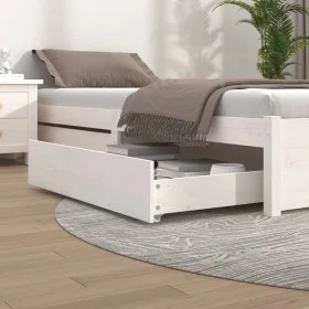 Cajones de cama 2 unidades madera maciza de pino blanco de vidaXL, Camas y accesorios - Ref: Foro24-814985, Precio: 98,72 €, ...
