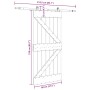 Puerta corredera con herrajes madera maciza de pino 80x210 cm en Puertas | Comprar online en Foru.es