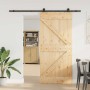 Puerta corredera con herrajes madera maciza de pino 90x210 cm en Puertas | Comprar online en Foru.es