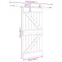 Puerta corredera con herrajes madera maciza de pino 90x210 cm en Puertas | Comprar online en Foru.es