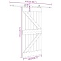 Puerta corredera con herrajes madera maciza de pino 100x210 cm en Puertas | Comprar online en Foru.es