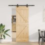 Puerta corredera con herrajes madera maciza de pino 70x210 cm en Puertas | Comprar online en Foru.es