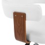Silla comedor giratoria madera curvada cuero sintético blanco en Sillas de comedor | Comprar online en Foru.es