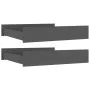 Cajones de cama 2 unidades madera maciza de pino gris de vidaXL, Camas y accesorios - Ref: Foro24-814991, Precio: 116,44 €, D...