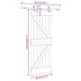 Puerta corredera con herrajes madera maciza de pino 80x210 cm en Puertas | Comprar online en Foru.es