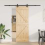 Puerta corredera con herrajes madera maciza de pino 70x210 cm en Puertas | Comprar online en Foru.es
