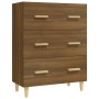 Aparador madera contrachapada marrón roble 70x34x90 cm de vidaXL, Aparadores - Ref: Foro24-817347, Precio: 84,40 €, Descuento: %