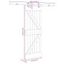 Puerta corredera con herrajes madera maciza de pino 70x210 cm en Puertas | Comprar online en Foru.es