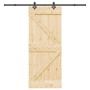 Puerta corredera con herrajes madera maciza de pino 85x210 cm en Puertas | Comprar online en Foru.es