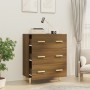 Aparador madera contrachapada marrón roble 70x34x90 cm de vidaXL, Aparadores - Ref: Foro24-817347, Precio: 84,40 €, Descuento: %
