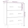 Aparador madera contrachapada marrón roble 70x34x90 cm de vidaXL, Aparadores - Ref: Foro24-817347, Precio: 77,14 €, Descuento: %