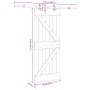 Puerta corredera con herrajes madera maciza de pino 85x210 cm en Puertas | Comprar online en Foru.es