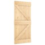 Puerta corredera con herrajes madera maciza de pino 95x210 cm en Puertas | Comprar online en Foru.es