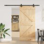 Puerta corredera con herrajes madera maciza de pino 80x210 cm en Puertas | Comprar online en Foru.es