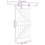 Puerta corredera con herrajes madera maciza de pino 80x210 cm en Puertas | Comprar online en Foru.es