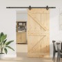 Puerta corredera con herrajes madera maciza de pino 90x210 cm en Puertas | Comprar online en Foru.es