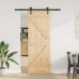 Puerta corredera con herrajes madera maciza de pino 70x210 cm en Puertas | Comprar online en Foru.es