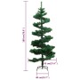 Árbol de Navidad en espiral con soporte y LED PVC verde 180 cm de vidaXL, Arboles de navidad - Ref: Foro24-344651, Precio: 41...