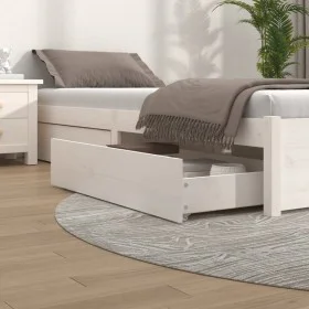 Cajones de cama 4 unidades madera maciza de pino blanco de vidaXL, Camas y accesorios - Ref: Foro24-815000, Precio: 127,58 €,...
