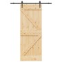 Puerta corredera con herrajes madera maciza de pino 80x210 cm en Puertas | Comprar online en Foru.es