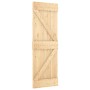 Puerta corredera con herrajes madera maciza de pino 70x210 cm en Puertas | Comprar online en Foru.es