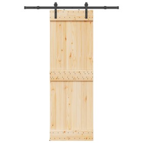 Puerta corredera con herrajes madera maciza de pino 70x210 cm en Puertas | Comprar online en Foru.es