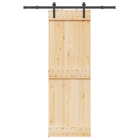 Puerta corredera con herrajes madera maciza de pino 70x210 cm en Puertas | Comprar online en Foru.es