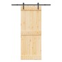 Puerta corredera con herrajes madera maciza de pino 80x210 cm en Puertas | Comprar online en Foru.es