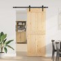Puerta corredera con herrajes madera maciza de pino 80x210 cm en Puertas | Comprar online en Foru.es